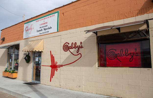 outside of gabby's peruvian restaurant in wichita, kansas