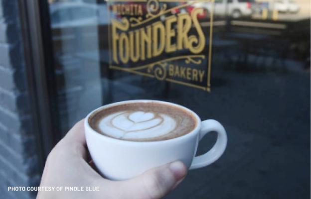 reverie roasters atole latte by pinole blue in wichita kansas