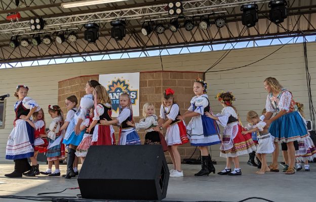 czech dancers at the kansas state fair in hutchinson, kansas