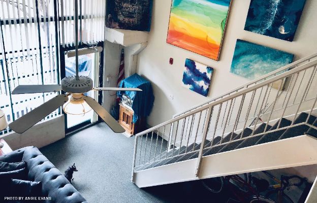 inside historic innes station apartments in downtown wichita, kansas