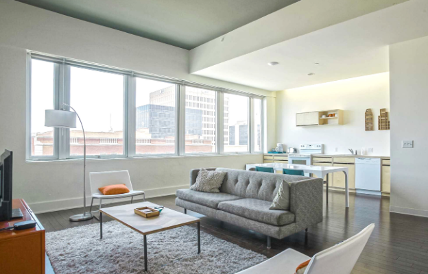 interior of the lux apartments in wichita kansas