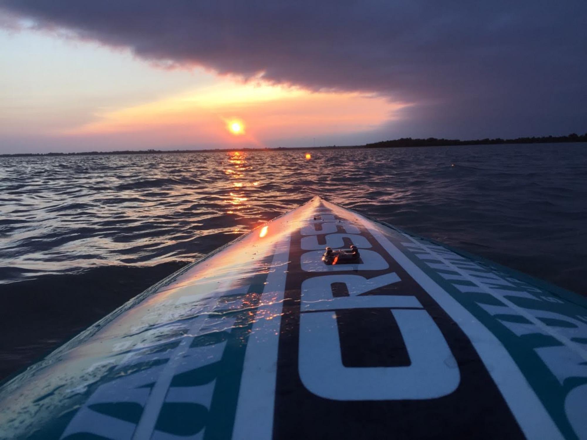 kayaking at el dorado lake near wichita, kansas