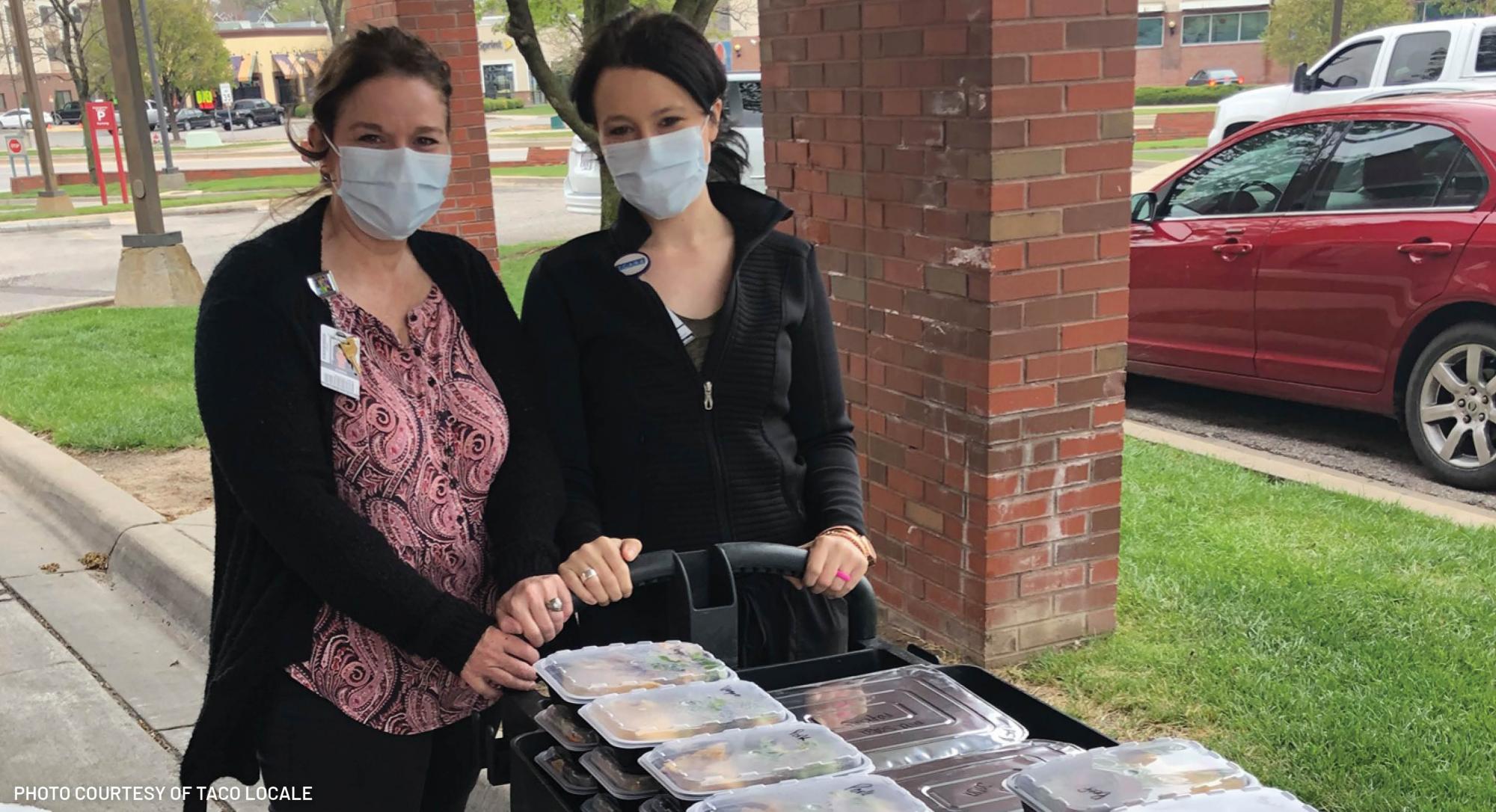 taco locale donates food to local healthcare workers during covid in wichita kansas