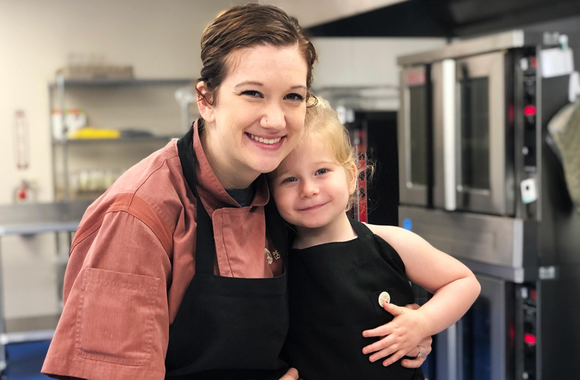 hannah schriever at peace love and pie in downtown wichita